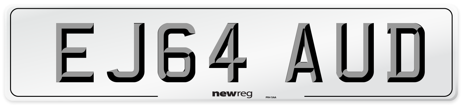 EJ64 AUD Number Plate from New Reg